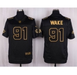 nike nfl jerseys miami dolphins #91 wake black gold collection[Elite]