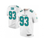 nike nfl jerseys miami dolphins #93 suh white[Elite]