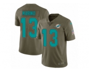 Men Nike Miami Dolphins #13 Dan Marino Limited Olive 2017 Salute to Service NFL Jersey