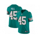 Men Nike Miami Dolphins #45 Mike Hull Aqua Green Alternate Vapor Untouchable Limited Player NFL Jersey