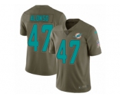 Men Nike Miami Dolphins #47 Kiko Alonso Limited Olive 2017 Salute to Service NFL Jersey