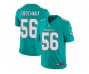 Men Nike Miami Dolphins #56 Davon Godchaux Aqua Green Team Color Vapor Untouchable Limited Player NFL Jersey