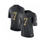 Men Nike Miami Dolphins #7 Brandon Doughty Limited Black 2016 Salute to Service NFL Jersey