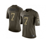 Men Nike Miami Dolphins #7 Brandon Doughty Limited Green Salute to Service NFL Jersey