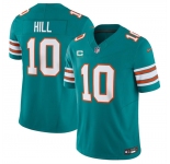 Men's Miami Dolphins #10 Tyreek Hill Aqua F.U.S.E Alternate With 3-Star C Patch Vapor Limited Stitched Football Jersey