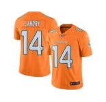 Men's Miami Dolphins #14 Jarvis Landry Nike Orange Color Rush Limited Jersey