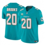 Men's Miami Dolphins #20 Jordyn Brooks Aqua 2025 F.U.S.E. With 1-Star C Patch Vapor Limited Football Stitched Jersey