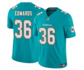 Men's Miami Dolphins #36 Donovan Edwards Aqua 2026 F.U.S.E. Vapor Limited Football Stitched Jersey