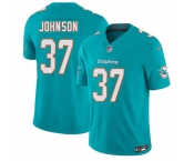 Men's Miami Dolphins #37 Isaiah Johnson Aqua 2026 F.U.S.E. Vapor Limited Football Stitched Jersey