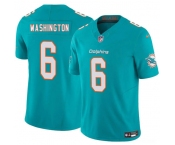 Men's Miami Dolphins #6 Malik Washington Aqua 2025 Draft F.U.S.E. Vapor Limited Football Stitched Jersey
