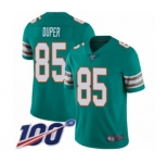 Men's Miami Dolphins #85 Mark Duper Aqua Green Alternate Vapor Untouchable Limited Player 100th Season Football Jersey
