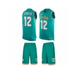 Men's Nike Miami Dolphins #12 Bob Griese Limited Aqua Green Tank Top Suit NFL Jersey