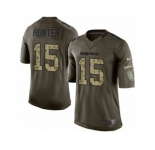 Men's Nike Miami Dolphins #15 Justin Hunter Limited Green Salute to Service NFL Jersey