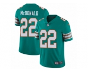 Men's Nike Miami Dolphins #22 T.J. McDonald Vapor Untouchable Limited Aqua Green Alternate NFL Jersey