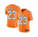 Men's Nike Miami Dolphins #23 Jay Ajayi Elite Orange Rush NFL Jersey