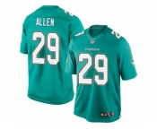 Men's Nike Miami Dolphins #29 Nate Allen Limited Aqua Green Team Color NFL Jersey