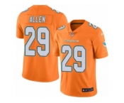 Men's Nike Miami Dolphins #29 Nate Allen Limited Orange Rush NFL Jersey