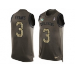 Men's Nike Miami Dolphins #3 Andrew Franks Limited Green Salute to Service Tank Top NFL Jersey