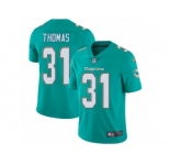 Men's Nike Miami Dolphins #31 Michael Thomas Vapor Untouchable Limited Aqua Green Team Color NFL Jersey