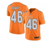 Men's Nike Miami Dolphins #46 Neville Hewitt Limited Orange Rush NFL Jersey