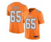 Men's Nike Miami Dolphins #65 Anthony Steen Limited Orange Rush NFL Jersey