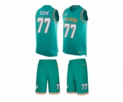 Men's Nike Miami Dolphins #77 Adam Joseph Duhe Limited Aqua Green Tank Top Suit NFL Jersey