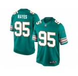 Men's Nike Miami Dolphins #95 William Hayes Limited Aqua Green Alternate NFL Jersey