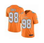 Men's Nike Miami Dolphins #98 Jason Jones Limited Orange Rush NFL Jersey