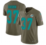 Nike Dolphins #37 Myles Gaskin Olive Men's Stitched NFL Limited 2017 Salute To Service Jersey
