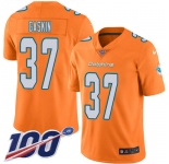 Nike Dolphins #37 Myles Gaskin Orange Men's Stitched NFL Limited Rush 100th Season Jersey