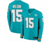 Nike Miami Dolphins #15 Albert Wilson Limited Aqua Therma Long Sleeve NFL Jersey