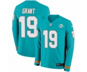 Nike Miami Dolphins #19 Jakeem Grant Limited Aqua Therma Long Sleeve NFL Jersey
