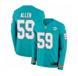Nike Miami Dolphins #59 Chase Allen Limited Aqua Therma Long Sleeve NFL Jersey