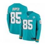 Nike Miami Dolphins #85 Mark Duper Limited Aqua Therma Long Sleeve NFL Jersey