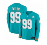 Nike Miami Dolphins #99 Jason Taylor Limited Aqua Therma Long Sleeve NFL Jersey