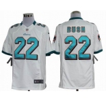 nike nfl jerseys miami dolphins #22 bush white[nike limited]