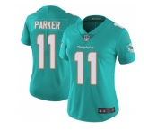Women Nike Miami Dolphins #11 DeVante Parker Aqua Green Team Color Stitched NFL Vapor Untouchable Limited Jersey