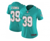 Women Nike Miami Dolphins #39 Larry Csonka Aqua Green Team Color Stitched NFL Vapor Untouchable Limited Jersey