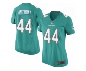 Women Nike Miami Dolphins #44 Stephone Anthony Game Aqua Green Team Color NFL Jersey
