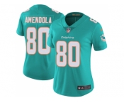 Women Nike Miami Dolphins #80 Danny Amendola Aqua Green Team Color Stitched NFL Vapor Untouchable Limited Jersey