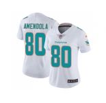Women Nike Miami Dolphins #80 Danny Amendola White Stitched NFL Vapor Untouchable Limited Jersey