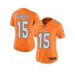 Women's Nike Miami Dolphins #15 Justin Hunter Limited Orange Rush NFL Jersey
