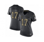 Women's Nike Miami Dolphins #17 Ryan Tannehill Limited Black 2016 Salute to Service NFL Jersey