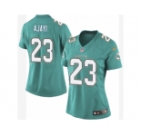 Women's Nike Miami Dolphins #23 Jay Ajayi Limited Aqua Green Team Color NFL Jersey
