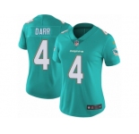 Women's Nike Miami Dolphins #4 Matt Darr Vapor Untouchable Limited Aqua Green Team Color NFL Jersey
