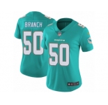Women's Nike Miami Dolphins #50 Andre Branch Vapor Untouchable Limited Aqua Green Team Color NFL Jersey