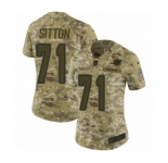 Women's Nike Miami Dolphins #71 Josh Sitton Limited Camo 2018 Salute to Service NFL Jersey