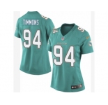 Women's Nike Miami Dolphins #94 Lawrence Timmons Limited Aqua Green Team Color NFL Jersey