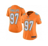 Women's Nike Miami Dolphins #97 Jordan Phillips Limited Orange Rush NFL Jersey