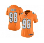 Women's Nike Miami Dolphins #98 Jason Jones Limited Orange Rush NFL Jersey